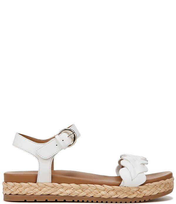ナチュライザー レディース シューズ サンダル プラットフォーム アンクル レザー Naturalizer Neila Leather Ankle Strap Espadrille Platform Sandals White ホワイト