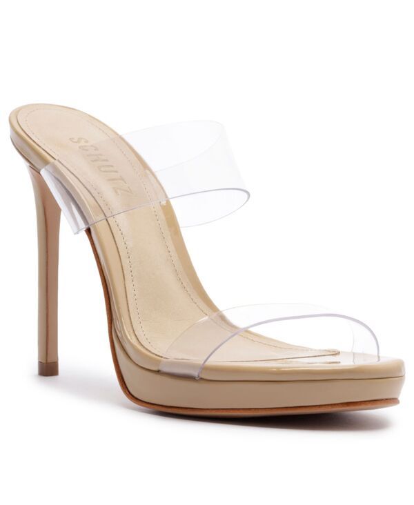 シュッツ レディース シューズ スリッポン・ローファー プラットフォーム サンダル Schutz Womens Ariella SlipOn Platform Dressandals TransparentLight Nude