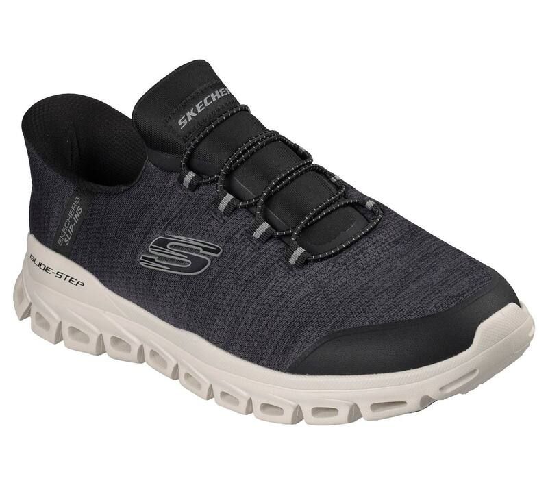 スケッチャーズ レディース シューズ スニーカー Skechers Hands Free Slipins GlideStep Menshoes Black White ホワイト