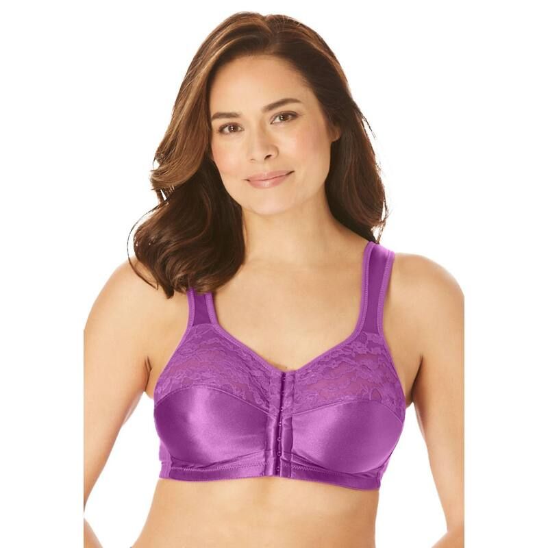 コンフォート チョイス レディース アンダーウェア ブラジャー プラスサイズ Comfort Choice Womens Plusizeasy Enhancer FrontClose Wireless Bra Fresh Berry