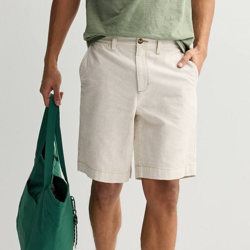 ソノマ レディース ボトムス ハーフパンツ・ショーツ ショートパンツ Mensonoma Goods For Life 7Inch Flexwear Flat Front Shorts Naturalinen Stripe ストライプ