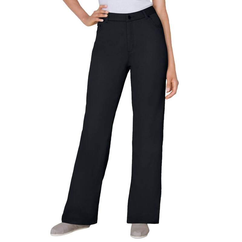 ウーマン ウィズイン レディース ボトムス デニムパンツ プラスサイズ トール コットン ジーンズ Woman Within Plusize Tall Perfect Relaxed AllCotton Denim FivePocket Jeans Black