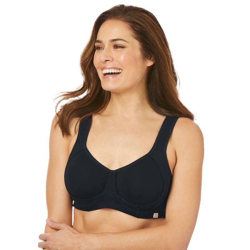 コンフォート チョイス レディース アンダーウェア ブラジャー プラスサイズ Comfort Choice Womens Plusize Out Wire Bra Black ブラック
