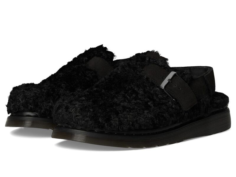 ドクターマーチン メンズ シューズ サンダル Dr Martens Jorge II Faux Fur Linedeluxe Borg Slingback Mules Black ブラック