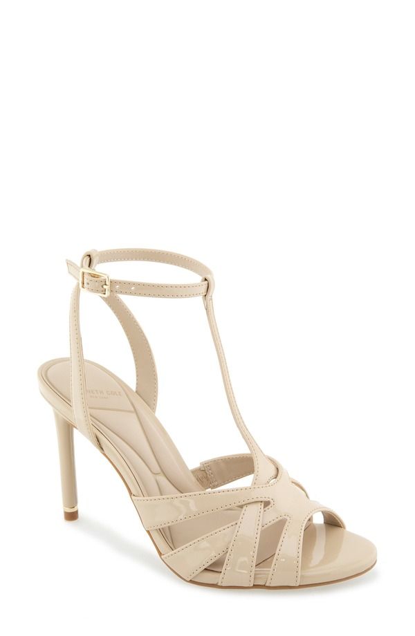 ケネスコール レディース シューズ ヒール サンダル Kenneth Cole Liona Embossed TStrap Sandal Warm Sand Patent サンド