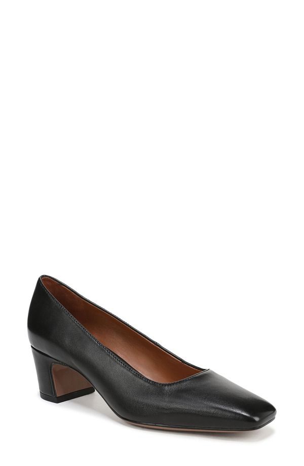 フランコサルト レディース シューズ ヒール Franco Sarto Salino Square Toe Pump Black Smooth ブラック