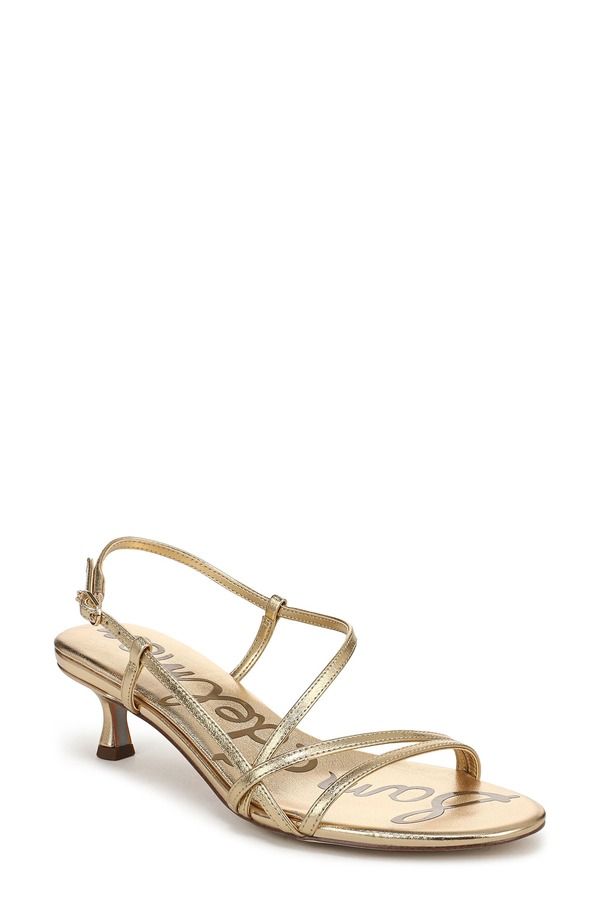 サムエデルマン レディース シューズ ヒール サンダル Sam Edelman Cora Slingbackitten Heel Sandal Amber Gold アンバー