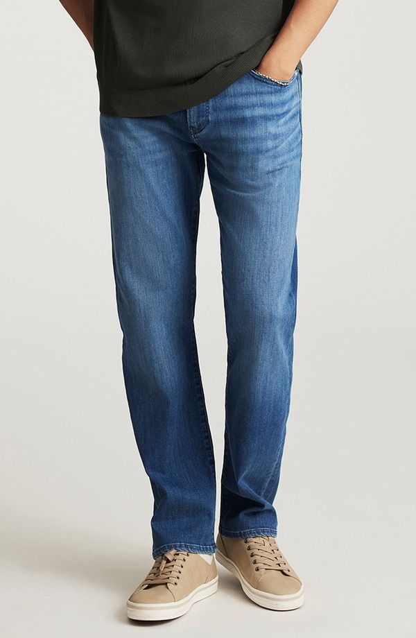 マーヴィ ジーンズ メンズ ボトムス デニムパンツ ストレート Mavi Jeans Zach Straight Leg Jeans Mid Brushed Feather