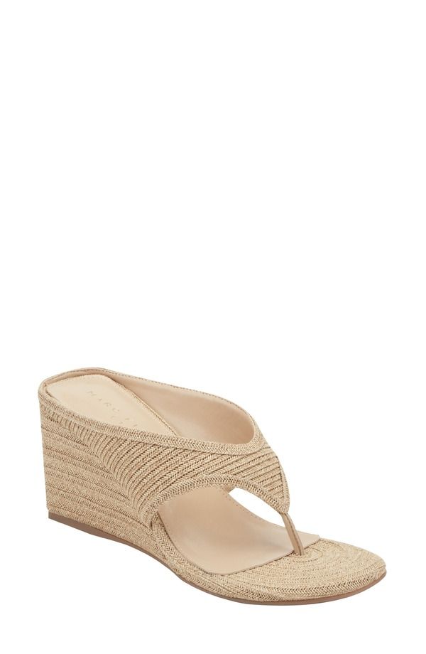 マーク・フィッシャー レディース シューズ ヒール Marc Fisher LTD Udena Wedge Flip Flop Light Natural