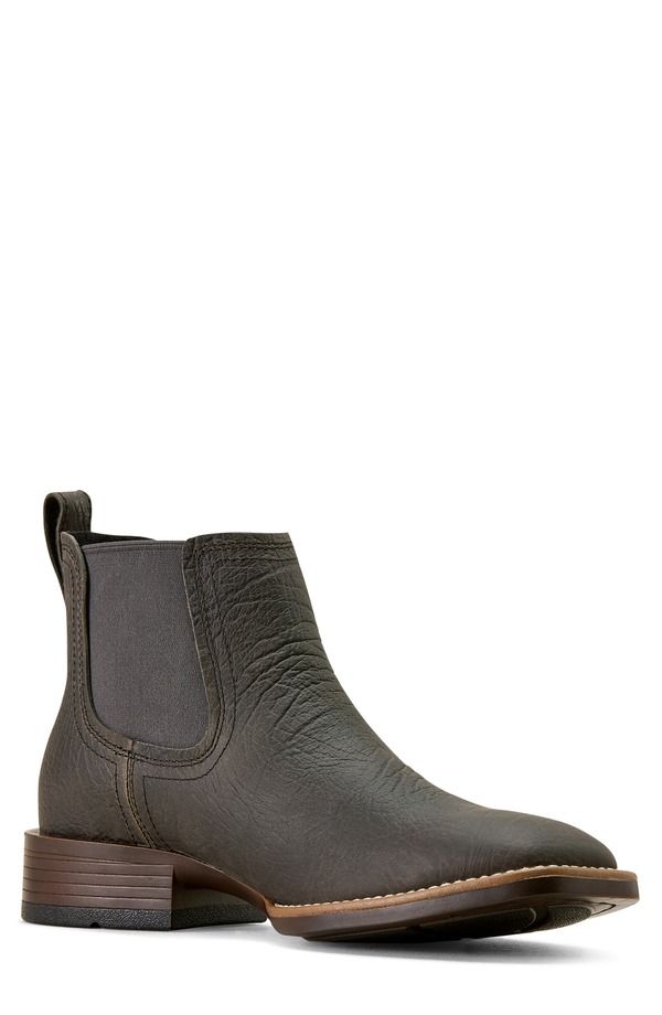アリアト メンズ シューズ ブーツ・レインブーツ チェルシーブーツ チェルシー Ariat Booker Wide Square Toe Western Chelsea Boot Gray グレー