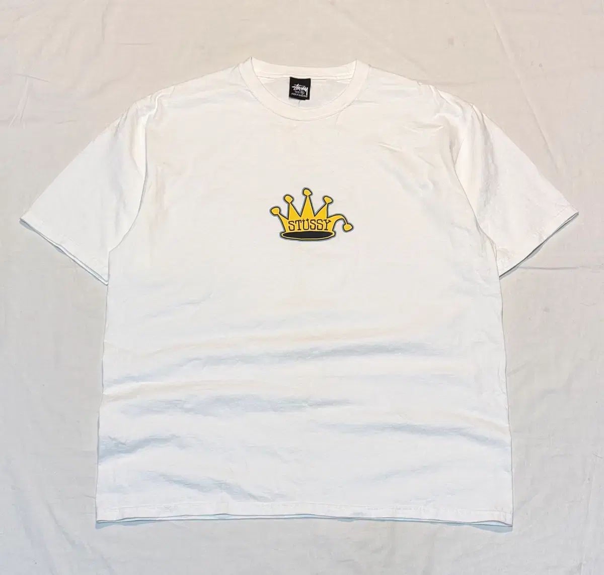STUSSY ステューシー キング クラウン ロゴ 半袖 Tシャツ 白