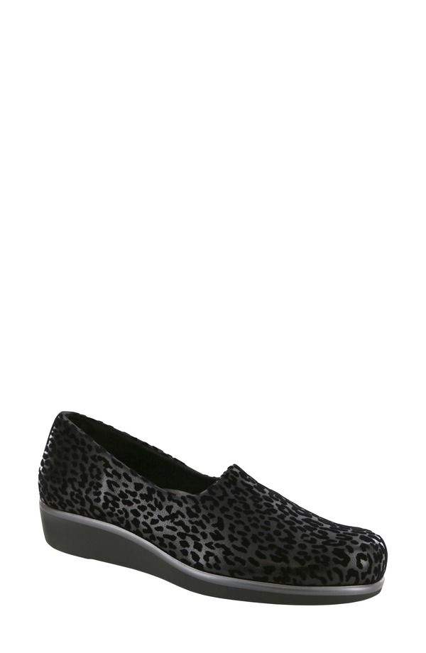 サス レディース シューズ パンプス SAS BlisslipOn Shoe Black Leopard ブラック