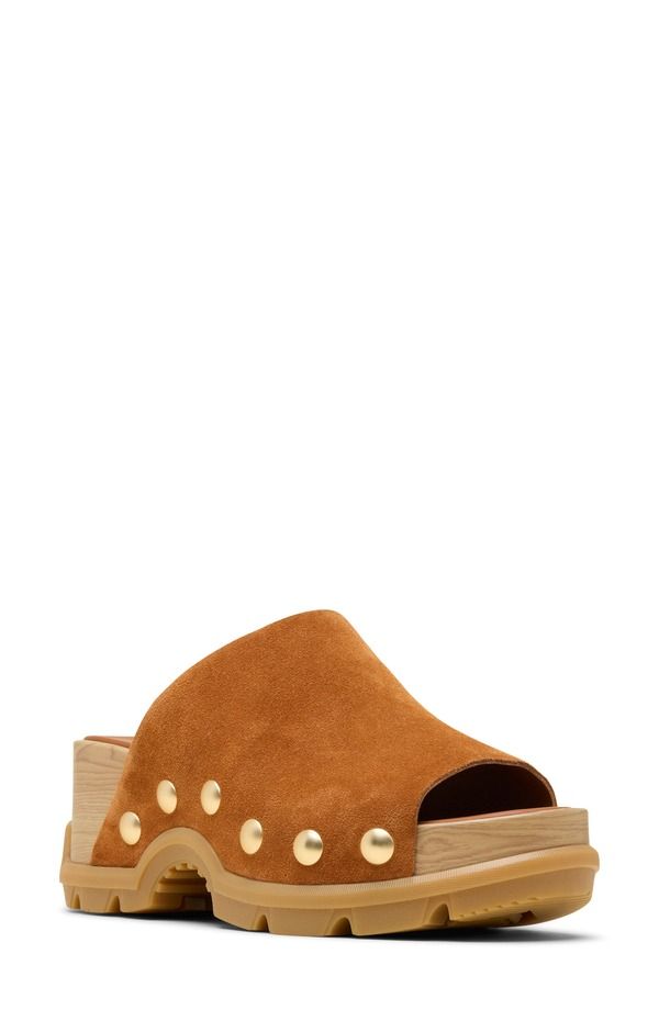 ソレル レディース シューズ ヒール プラットフォーム サンダル SOREL Roamn Slide Platform Sandal Iced Tea Gum 16