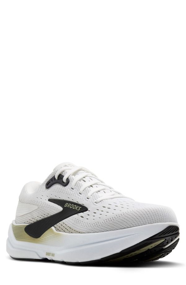 ブルックス メンズ シューズ スニーカー Brooks Ghost Max 3 Running Shoe Bright White Tea Black ホワイト