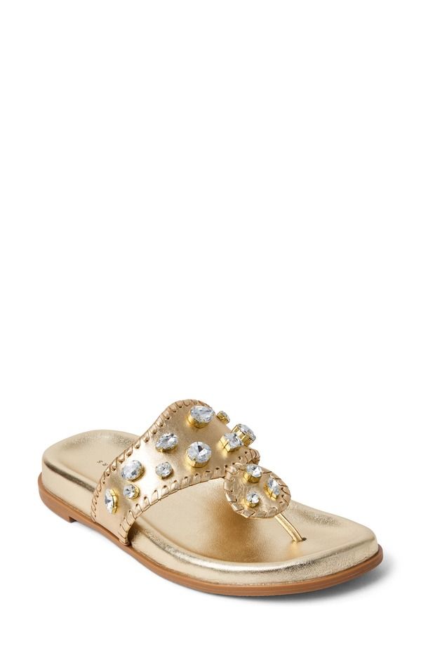 ジャックロジャース レディース シューズ サンダル Jack Rogers Jacks Jewel Sport Flip Flop Jacks Platinum