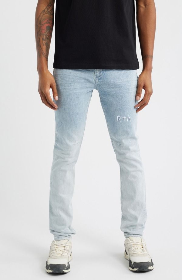 アールティーエー メンズ ボトムス デニムパンツ ジーンズ RtA Bryant Gradient Skinny Jeans Light Wash