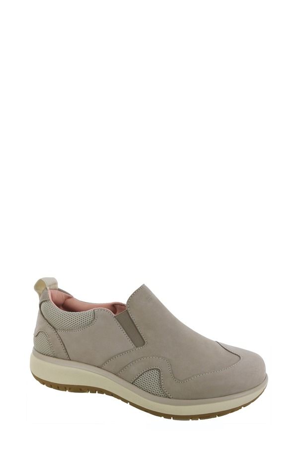 サス レディース シューズ スニーカー SAScramble Wateresistant SlipOn Sneaker Taupe Pink ピンク