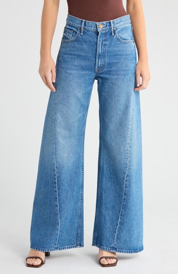 マザー レディース ボトムス デニムパンツ ワイドレッグ ハイウエスト ジーンズ MOTHER Lemon Twist High Waist Wide Leg Jeans Rolling In The Dough