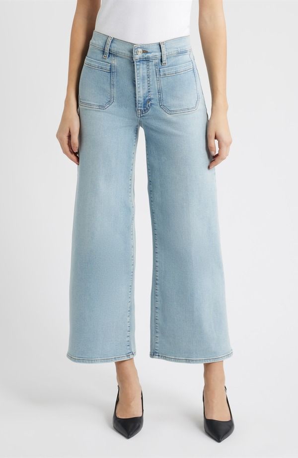 フレーム レディース ボトムス デニムパンツ ワイドレッグ ハイウエスト ジーンズ FRAME Le Pixie Slim Palazzo Patch Pocket High Waist Wide Leg Jeans Tribute