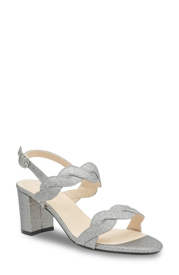 タッチアップ レディース シューズ ヒール サンダル アンクル Touch Ups Champagne Ankle Strap Sandal Pewter ピューター