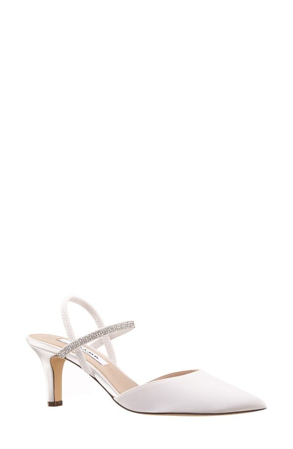ニナ レディース シューズ ヒール Nina Billie Slingback Pointed Toe Pump Ivory アイボリー