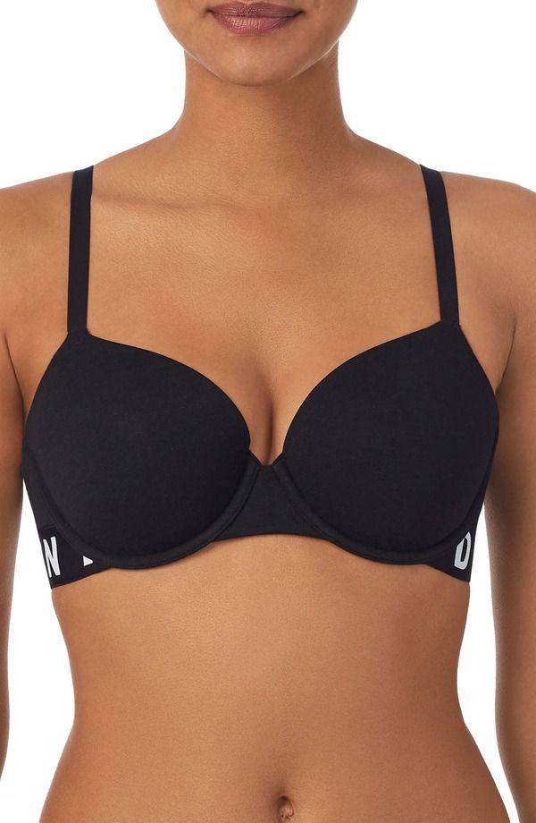 ダナ キャラン ニューヨーク レディース トップス Tシャツ DKNY Cozy Boyfriend TShirt Bra Black ブラック