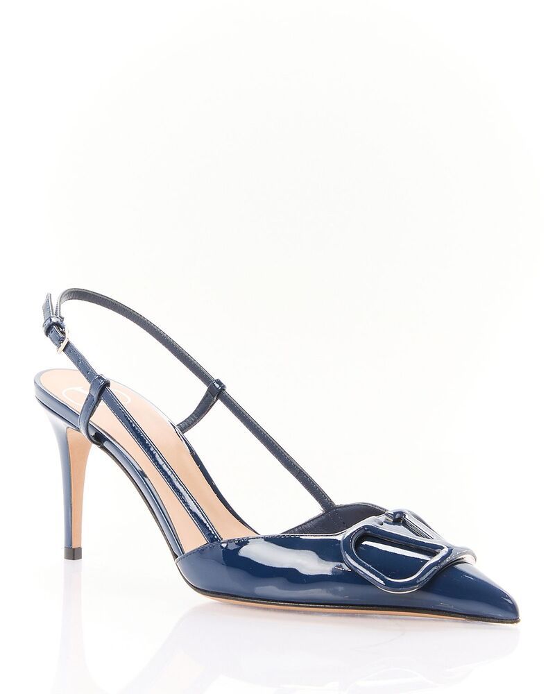 ヴァレンティノ レディース シューズ パンプス ロゴ Valentino Garavani Womens VLogo Slingback Pumps Blue ブルー