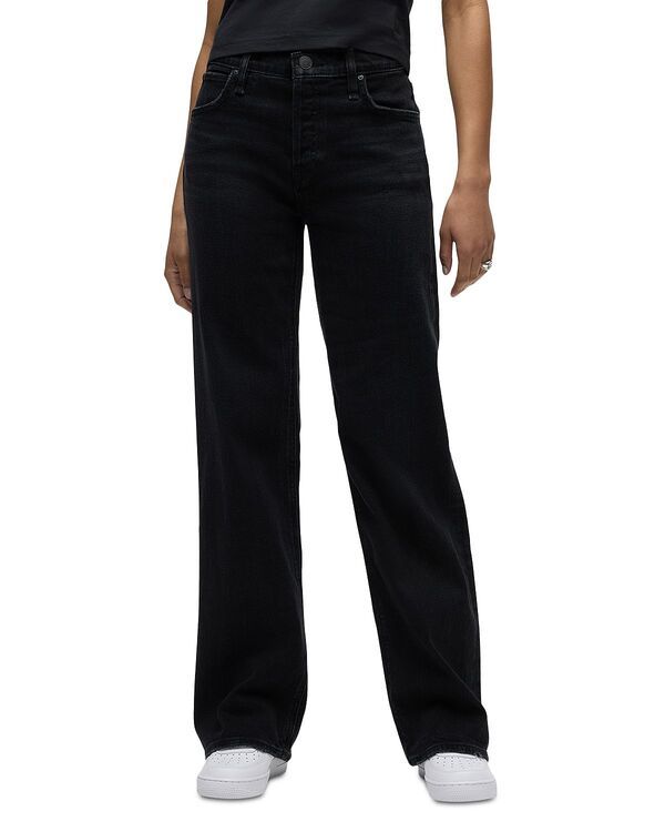 ハドソン レディース ボトムス デニムパンツ ワイドレッグ ジーンズ Hudson Rosie High Rise Wide Leg Jeans in Fabulous Black ブラック