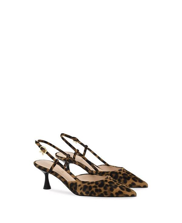 ジャンヴィト ロッシ レディース シューズ パンプス ヒール Gianvito Rossi Womens Ascent 55 Pointed Toe Slingback High Heel Pumps Leopard Print アニマル