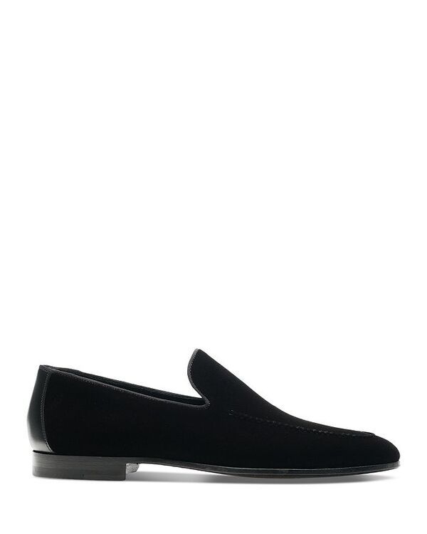 マグナーニ メンズ シューズ スリッポン・ローファー ベルベット ローファー Magnanni Mens Alexis Velvet Slip On Loafers Black ブラック