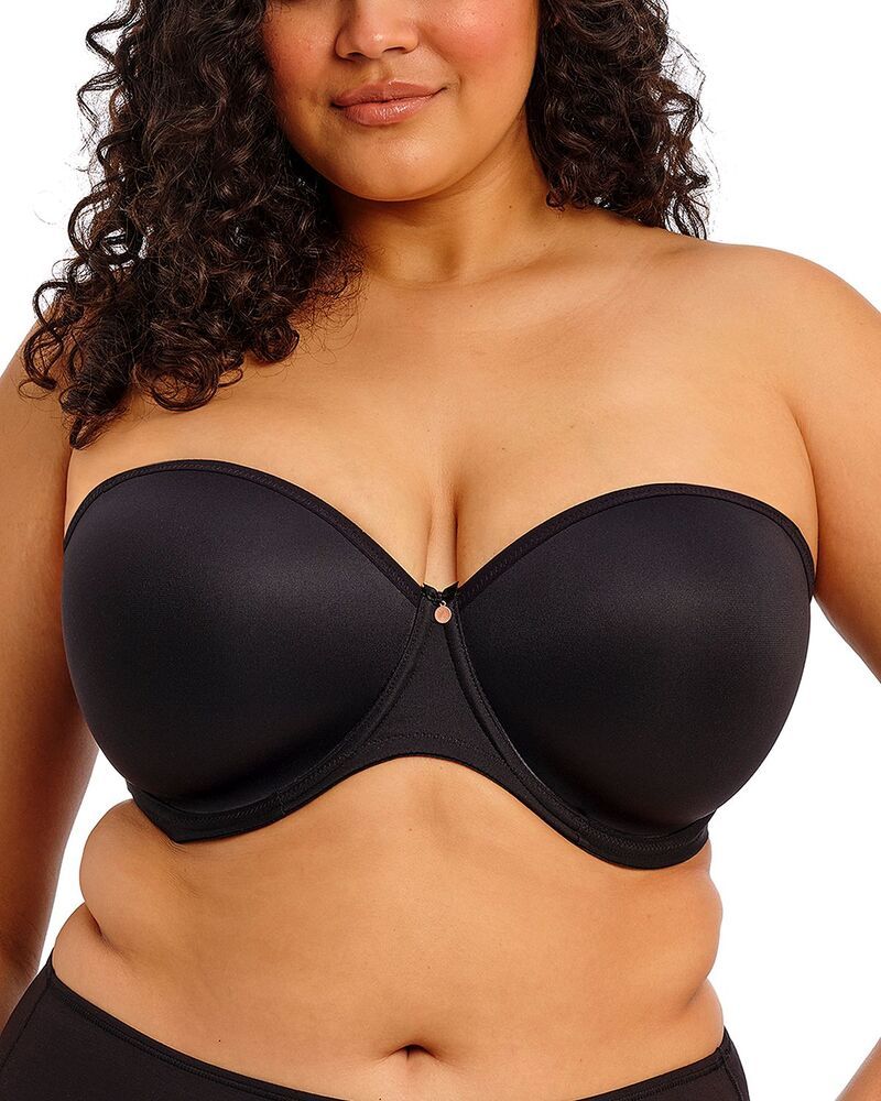 エロミ レディース アンダーウェア ブラジャー ストラップレス Elomi Smooth Underwire Molded Strapless Bra Black ブラック