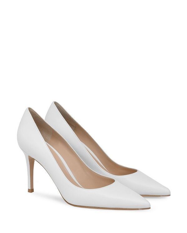 ジャンヴィト ロッシ レディース シューズ パンプス Gianvito Rossi Womens Gianvito 85 Pumps White Calf Leather ホワイト