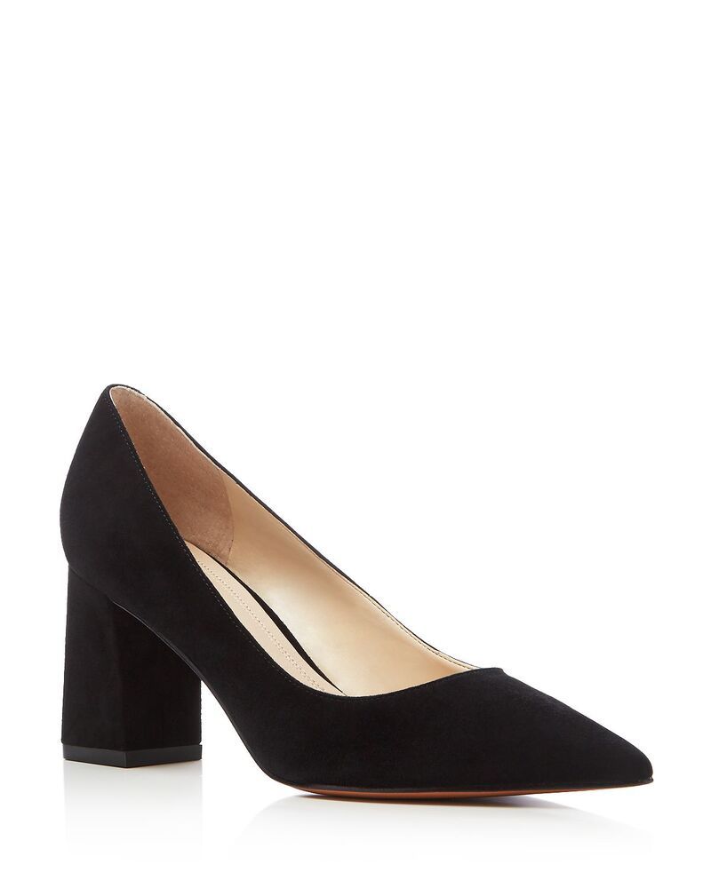 マーク・フィッシャー レディース シューズ パンプス ヒール Marc Fisher LTD Womens Zala Pointed Toe Block Heel Pumps Black Suede ブラック