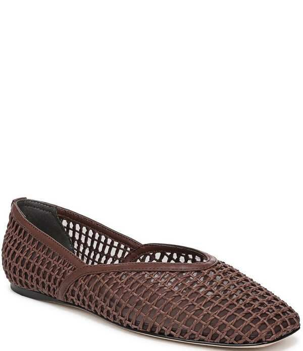 フランコサルト レディース シューズ パンプス Franco Sarto by Franco Flexadalina Woven Square Toe Ballet Flats Brown ブラウン