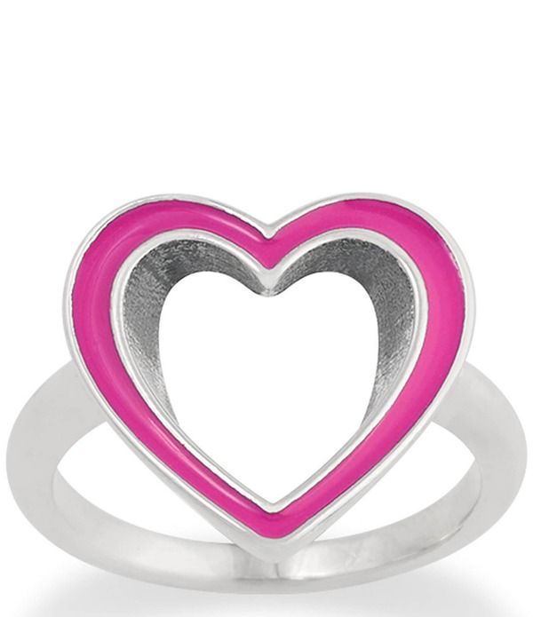 ジェームズ エイヴリー レディース アクセサリー 指輪 James Avery Enamel Open Heart Ring Sterling Pink ピンク