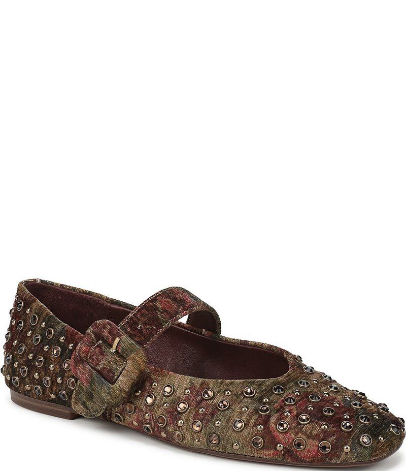 サムエデルマン レディース シューズ パンプス フラワー柄 フラワー Circus NY by Sam Edelman Blaire Floral Jewel Studded Mary Jane Flats Golden Pear Plum Multi プラム