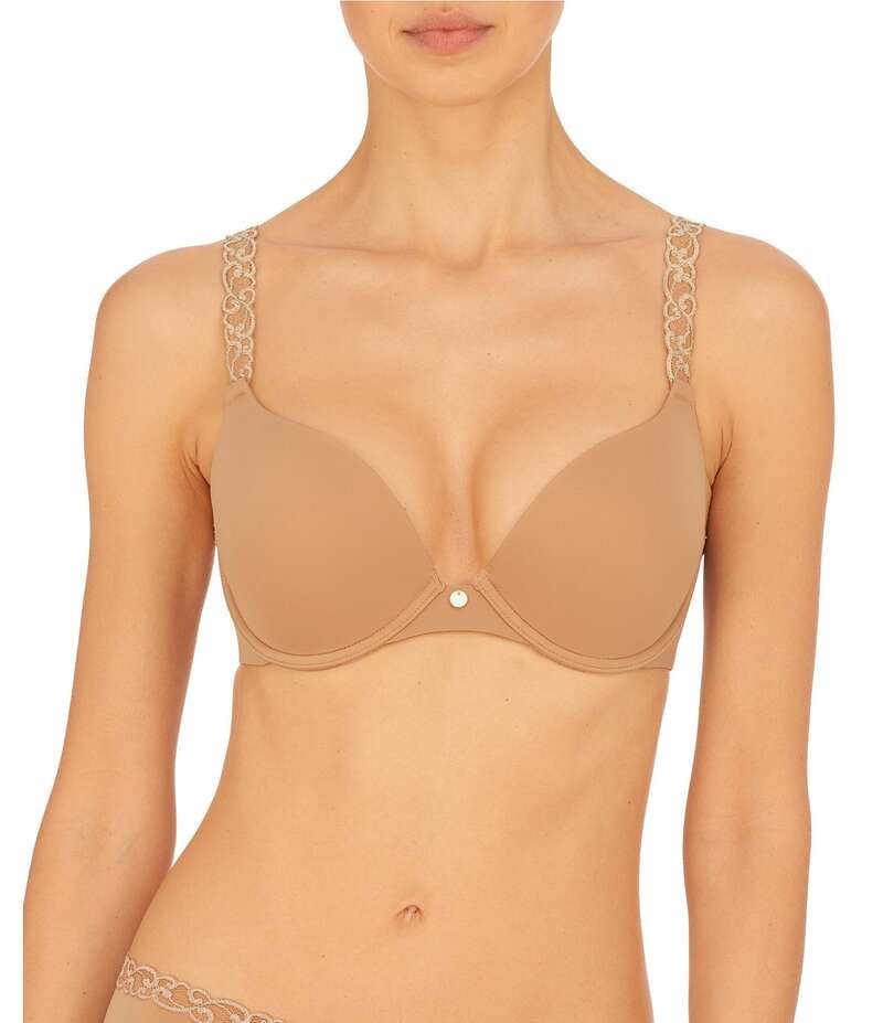 ナトリ レディース アンダーウェア ブラジャー Natori Pure Luxe PushUp Underwire Bra Cafe