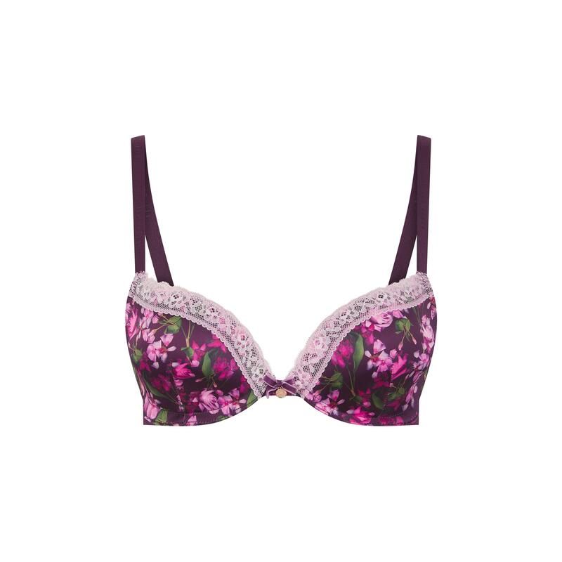 テッドベーカー レディース アンダーウェア ブラジャー Ted Baker Ted Bak Diam PushUp Ld71 Maroon Floral マルーン