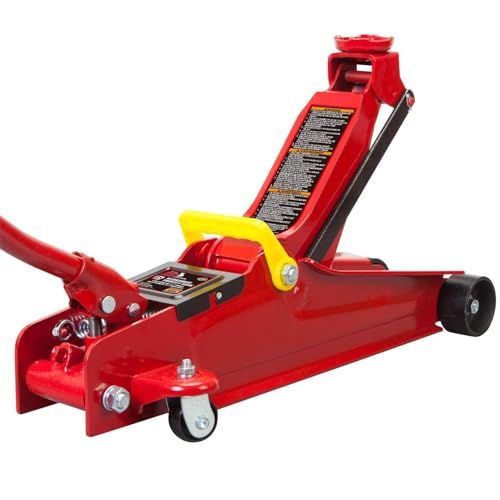 ☆新品☆BIG RED フロアジャッキ 油圧式 ガレージジャッキ スチール 2.5t 最低位85mm/最高位380mm 低床 ポンプ式 ローダウン コンパクト タイヤ交換 レッド
