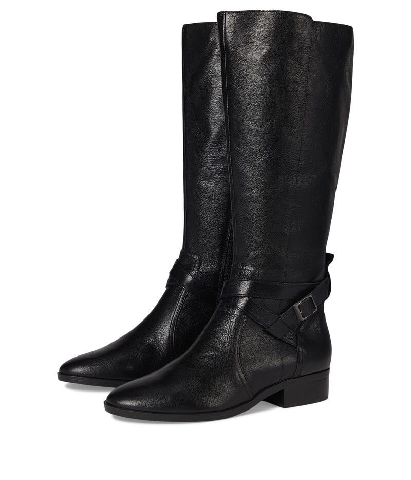 ナチュライザー レディース シューズ ブーツ・レインブーツ Naturalizerena2 Wide Calf Boots Black Leather ブラック