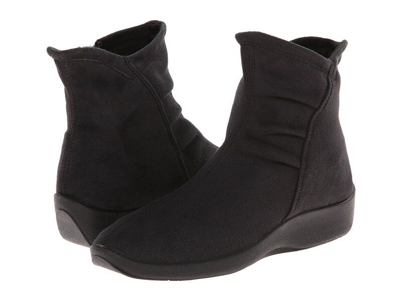 アルコペディコ レディース シューズ ブーツ・レインブーツ Arcopedico L19 Black Faux Suede ブラック