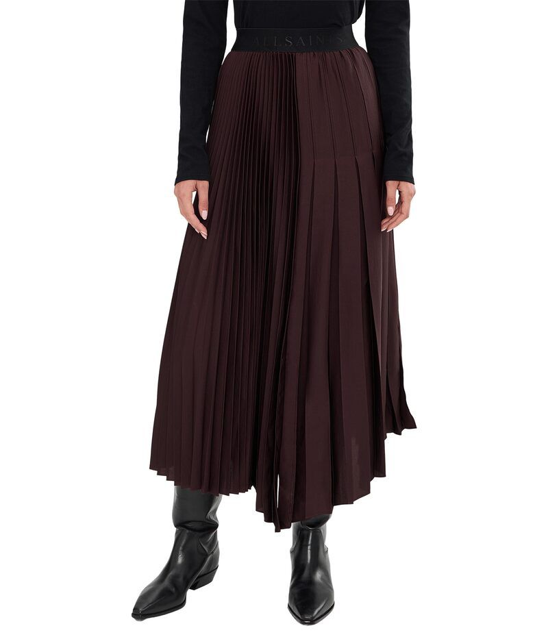オールセインツ レディース ボトムスカート AllSaints Jax Skirt Oxblood Red レッド