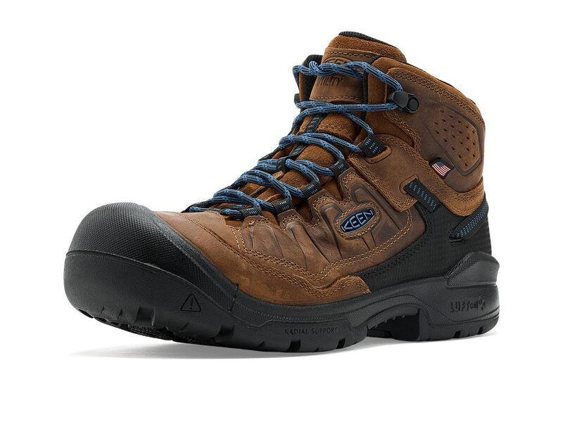 キーン メンズ シューズ ブーツ・レインブーツ KEEN Utility Targhee IV LTR Waterproof Work Boots Carbon Toe BisonBlack ブラック