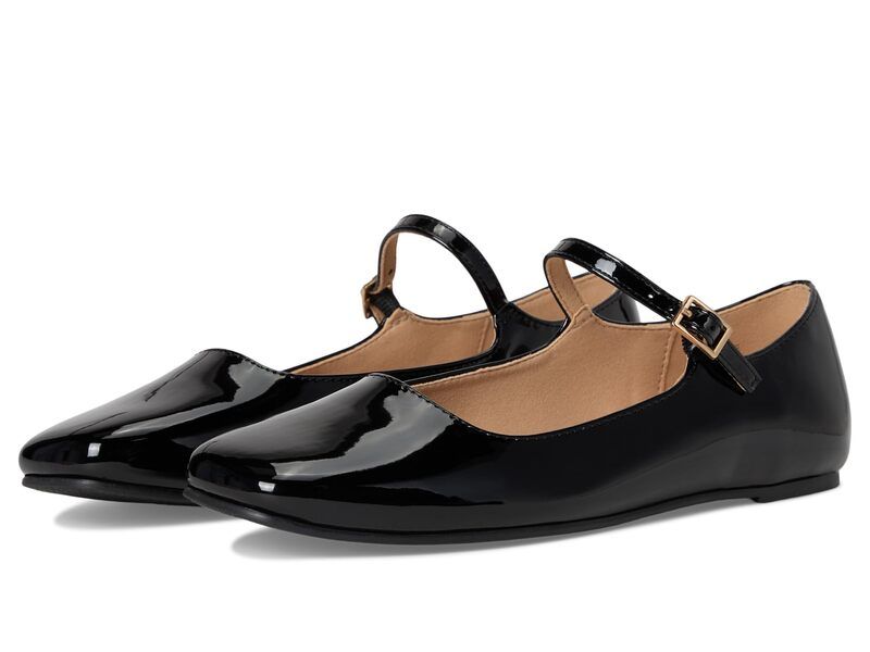 ジュルネ コレクション レディース シューズ サンダル Journee Collection Carrie Flat PatentBlack ブラック