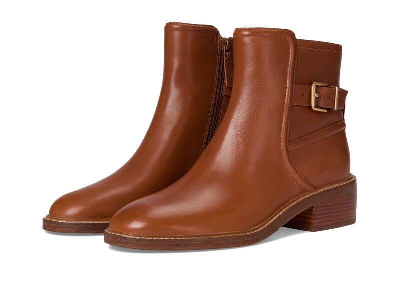 コールハーン レディース シューズ ブーツ・レインブーツ Cole Haan Silvana Buckle Booties British Tan Lea タン