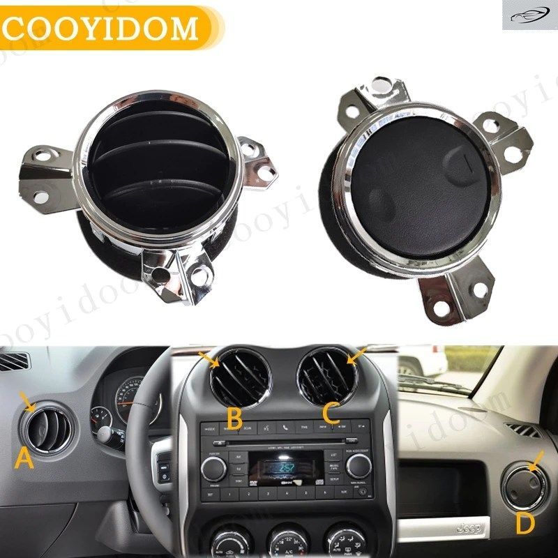 エアコン吹き出し口 車内フロントダッシュセンターコンソール空調 1JW471DVAD 1JW481DVAD ジープ コンパス パトリオット 2009-2014