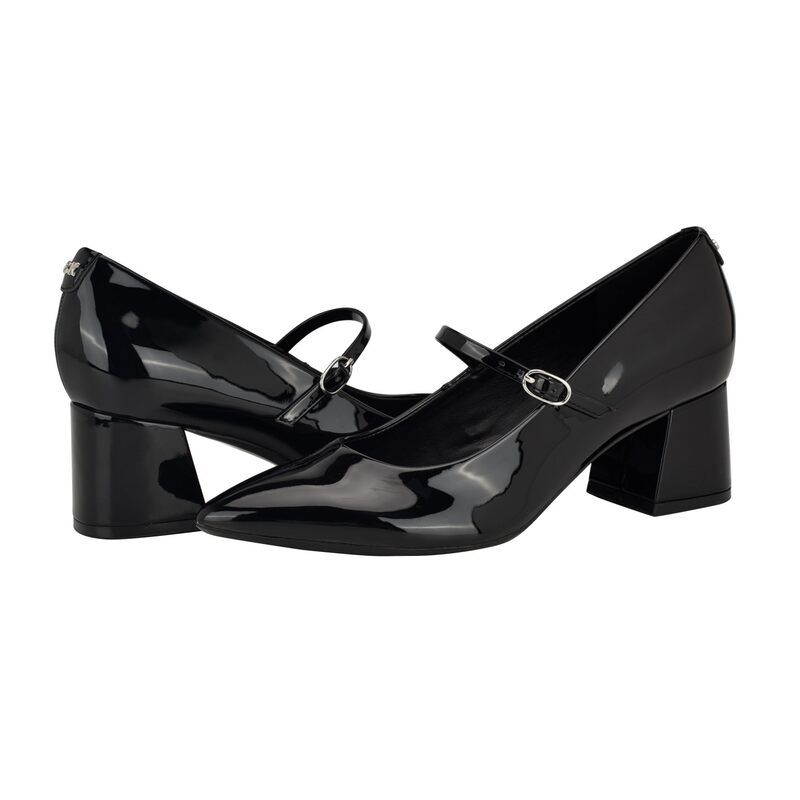 カルバンクライン レディース シューズ ヒール Calvin Klein Leora Black Patent ブラック