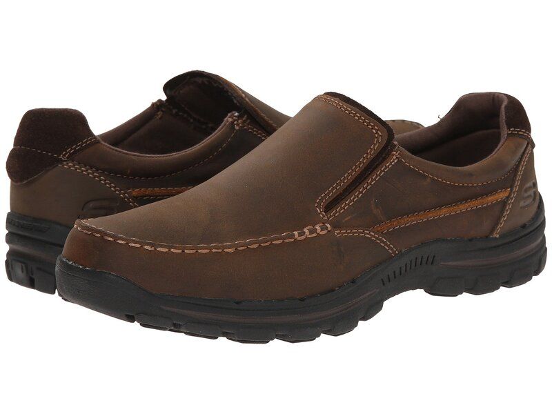 スケッチャーズ メンズ シューズ スリッポン・ローファー リラックスフィット SKECHERS Relaxed Fit Braver Rayland Dark Brown ブラウン