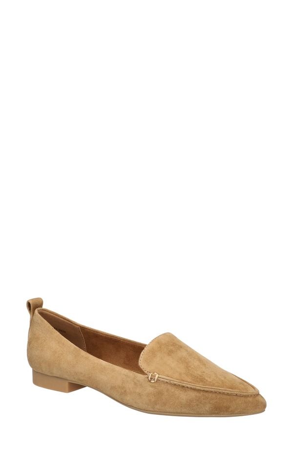 ベラヴィータ レディース シューズ スリッポン・ローファー Bella Vitalessi Pointed Toe Loafer Cognac Suede Leather