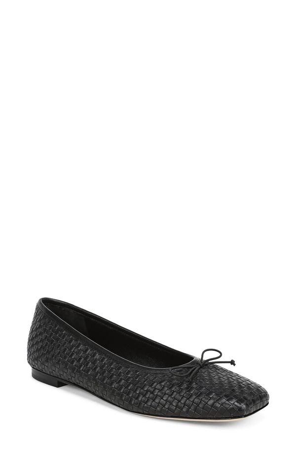 ヴィンス レディース シューズ パンプス Vince Darla Weave Ballet Flat Black ブラック
